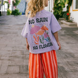 Pocket Graphic Tee- Flowers- Lavender