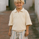 Retro Twill Shorts- Harbor Stripe