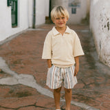 Retro Twill Shorts- Harbor Stripe