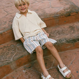 Retro Twill Shorts- Harbor Stripe