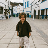 Retro Twill Pants- Taupe Grid