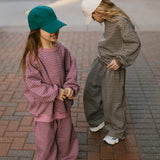 Everyday Stripe Pullover- Light Plum