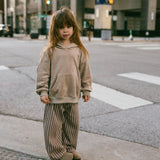 Striped Terry Pants- Brown