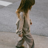Striped Terry Pants- Brown