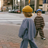 Everyday Stripe Pants- Blue