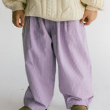 Check Pants- Lavender & White