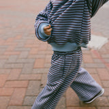 Everyday Stripe Pants- Blue