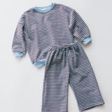 Everyday Stripe Pullover- Blue