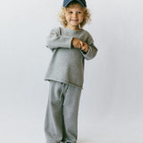 Knitted Cotton Set- Gray