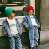 Denim Cargo Jacket- Vintage Blue