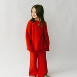 Knitted Cotton Set- Red