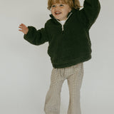 Sherpa Quarter Zip Pullover- Olive