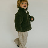 Sherpa Quarter Zip Pullover- Olive