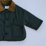 Check Barn Coat- Navy