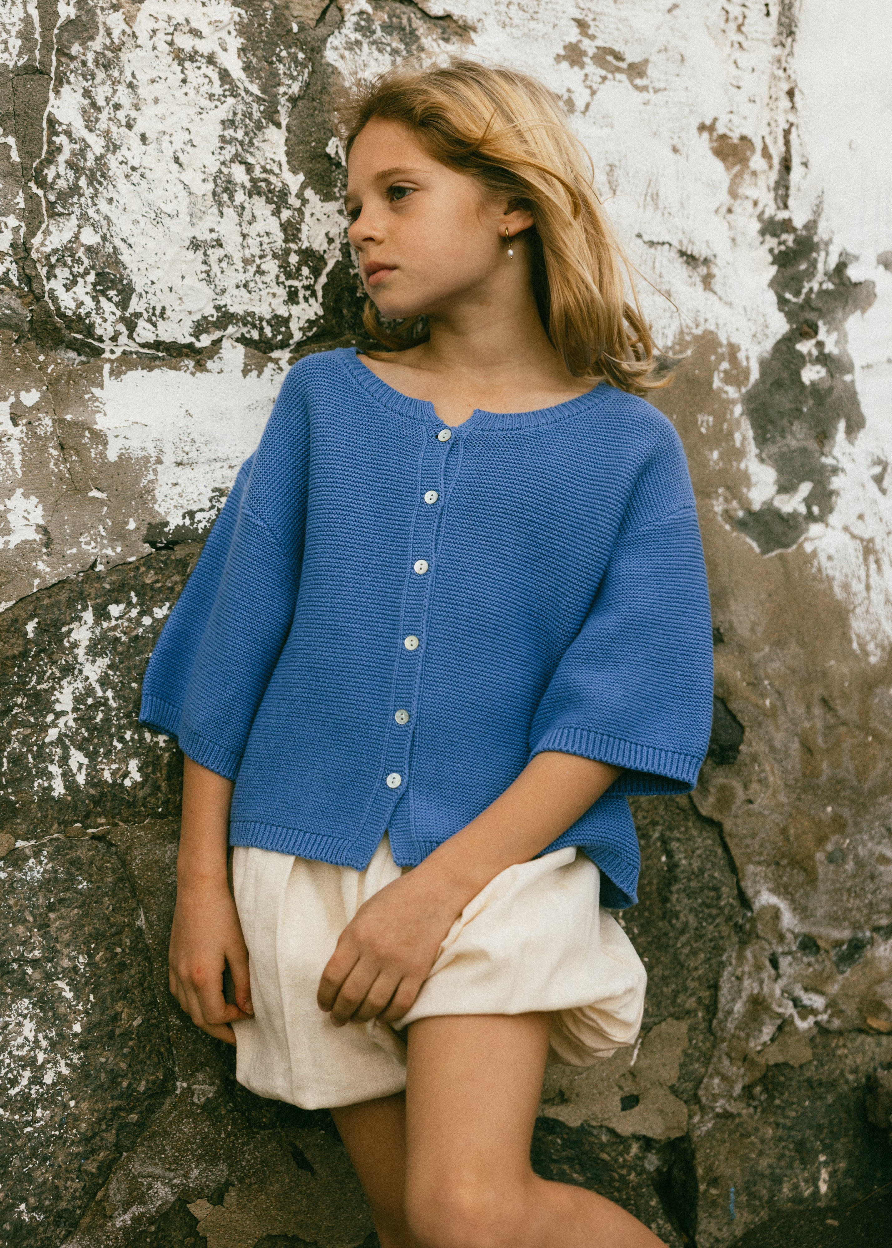 Évora Cardigan- Sea Blue – Nuvem the Label