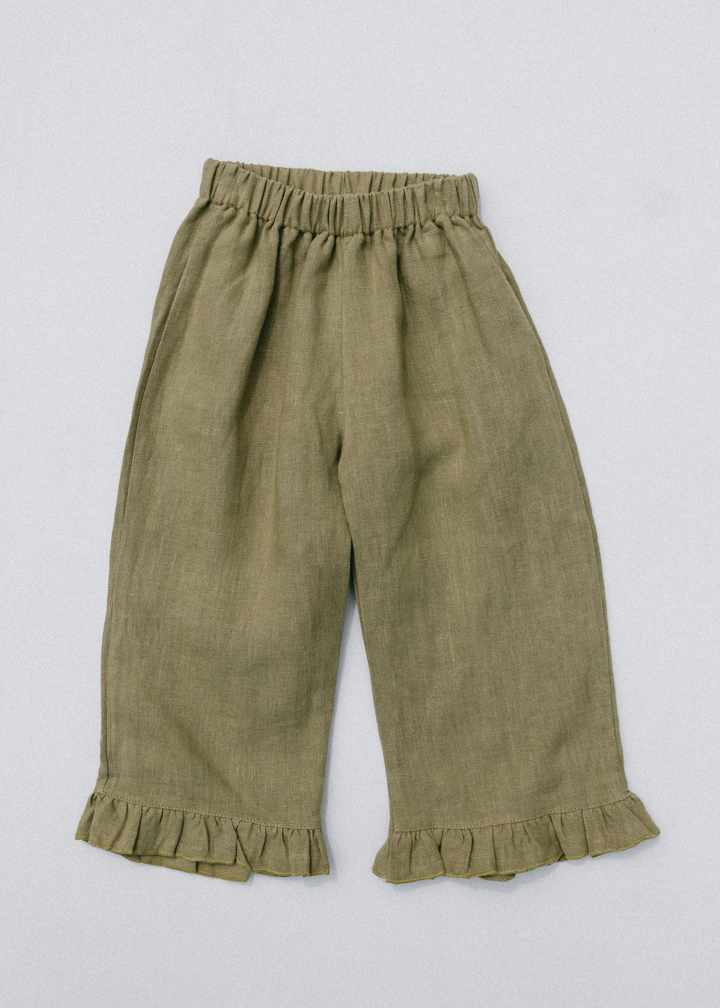 Geneva Ruffle Pants- Thyme