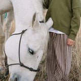 Striped Terry Pants- Brown